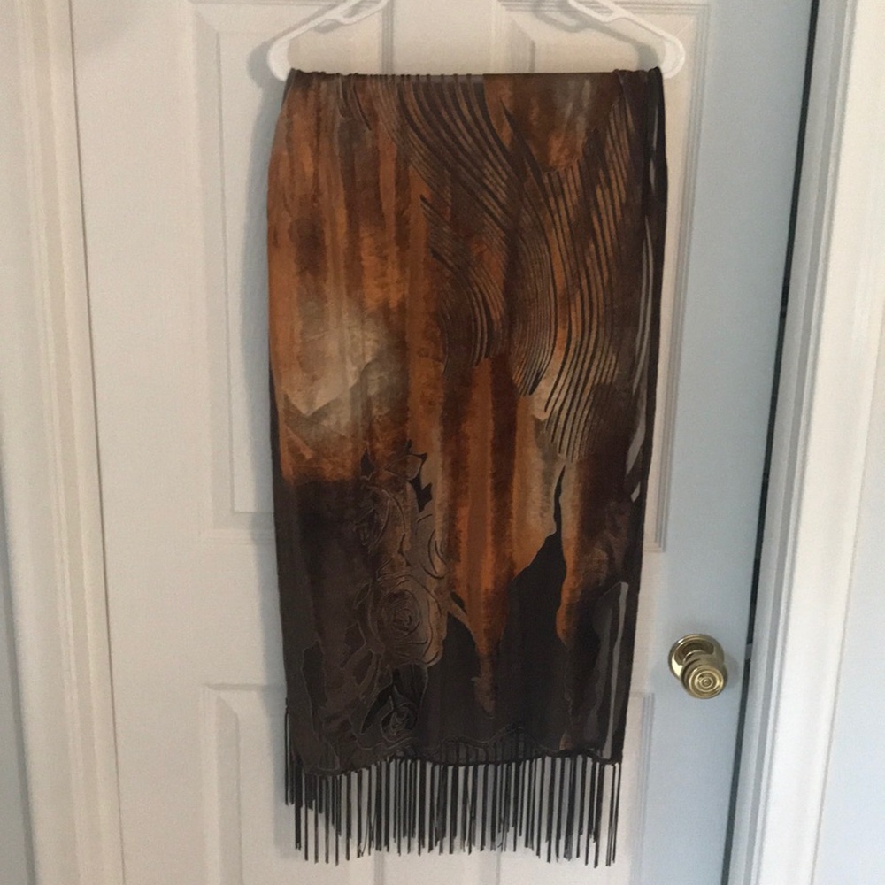 Beautiful scarf floral burnout